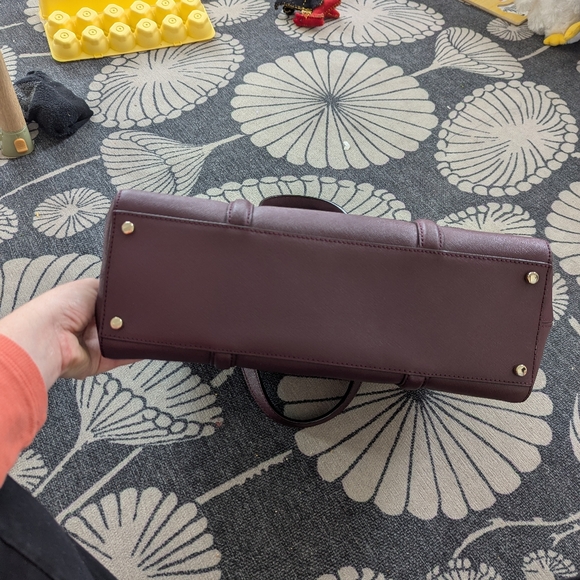 Kate Spade Newbury Lane Tote Satchel Purse Bag Burgundy Wine